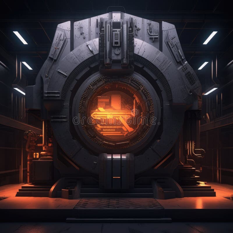 The CNC machine of the future vector illustration