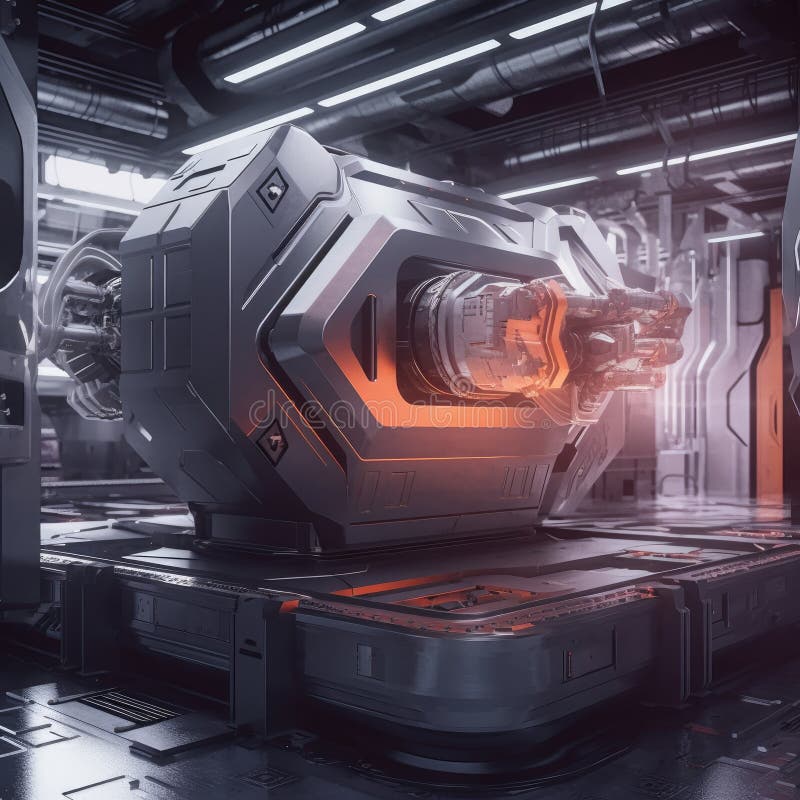 The CNC machine of the future stock illustration