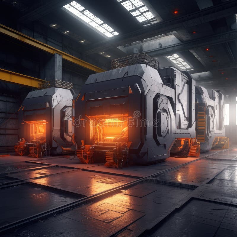 The CNC machine of the future royalty free illustration