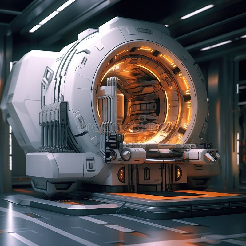 The CNC machine of the future stock illustration