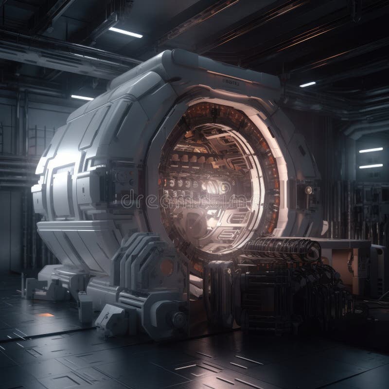 The CNC machine of the future stock illustration