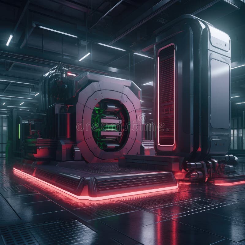 The CNC machine of the future royalty free illustration