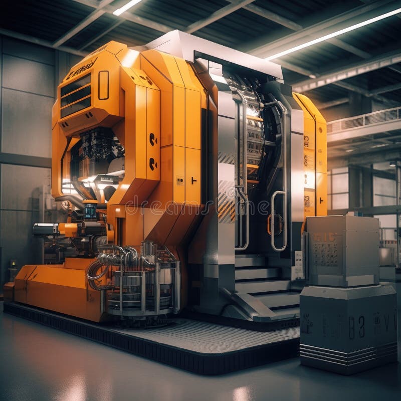 The CNC machine of the future royalty free illustration