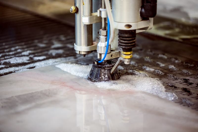 CNC Water Jet Cutting Machine Stock Photo Image of metalworking