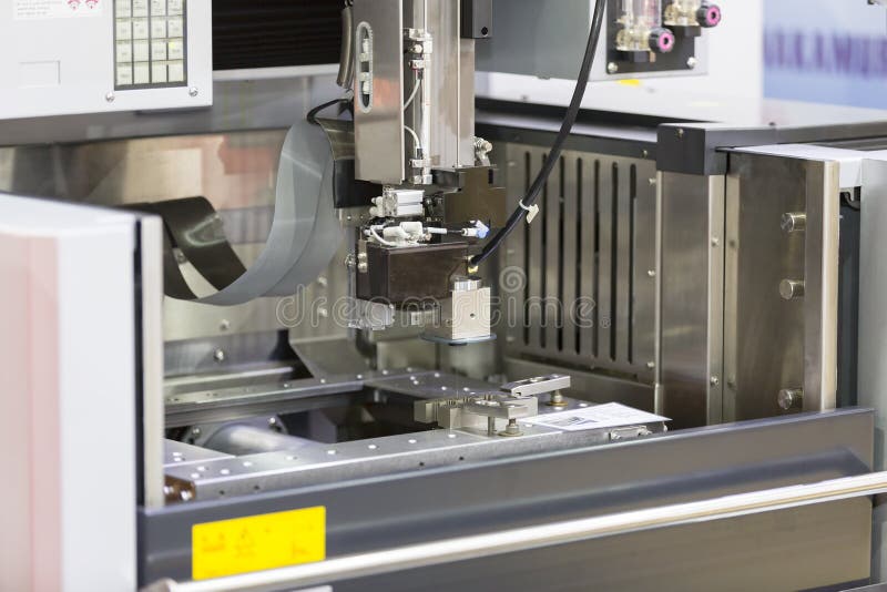 CNC Wire Cut Machine Cutting Mold Parts Stock Photo Image of fixture