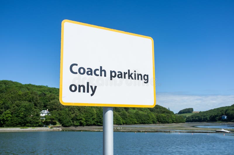 Coach Parking only stock image. Image of sign, resort 41776455