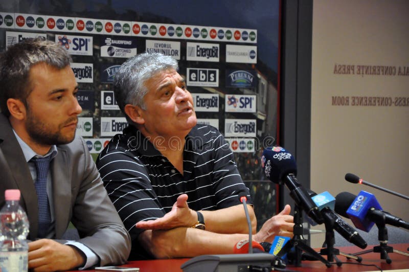 Coach at a Press Conference Editorial Stock Image Image of football