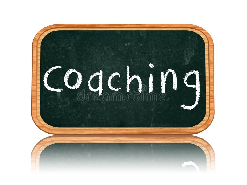 Coaching on blackboard banner