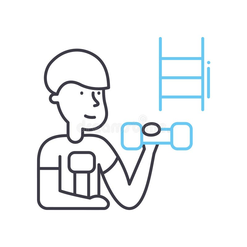 Coaching line icon, outline symbol, vector illustration, concept sign royalty free illustration