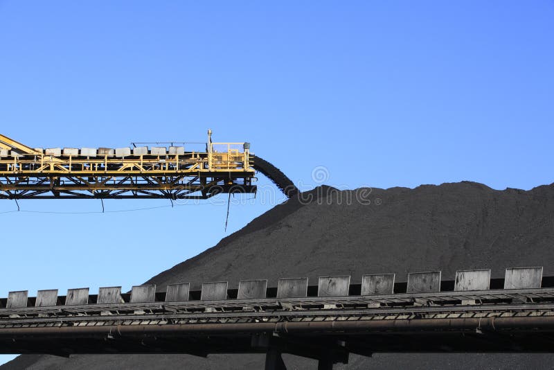 Coal Conveyor Belt stock photo. Image of south, load 15905238