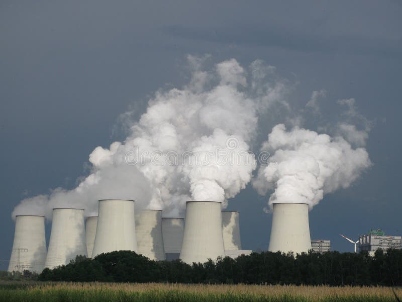 Coal-fired power plant, climate change stock images