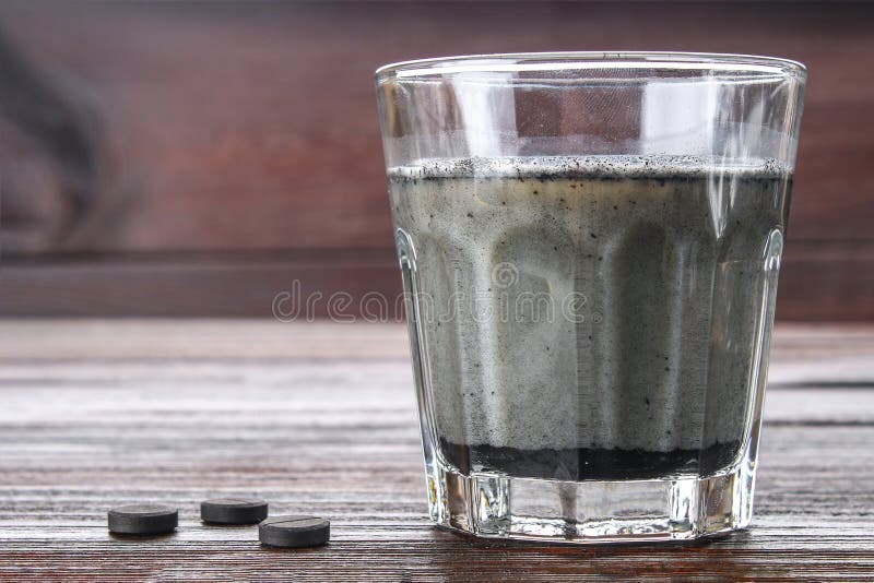 Coal Latte. Black Cappuccino. Black Coffee with Activated Carbon. Stock Image Image of