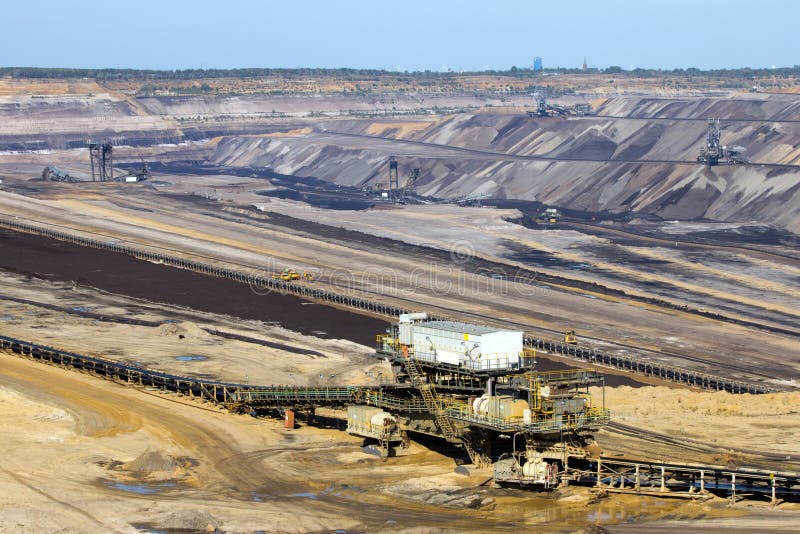 Brown coal open mining stock photo. Image of energy, digger - 19788918