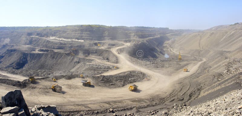 Coal mining in career. Russia.