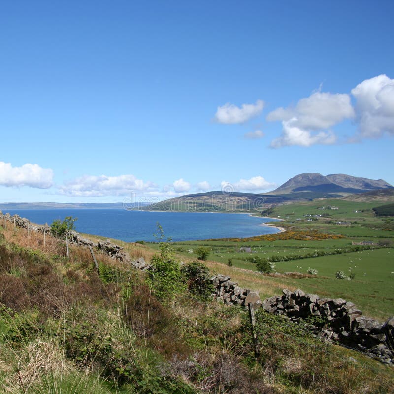 Coast of Arran stock image. Image of shore, square, trees 5912317