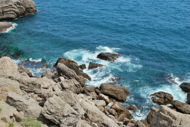 The coast of Crimea stock photos