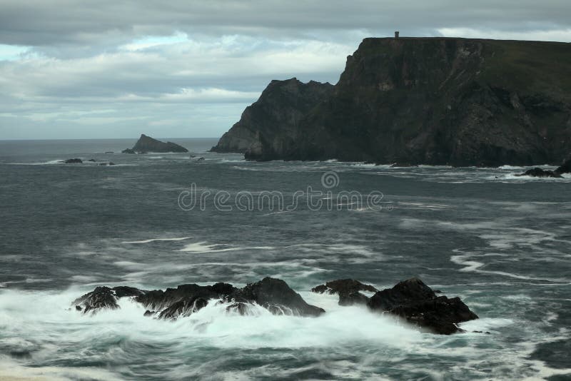 The coast of Glen Head stock image. Image of island, head 58615965
