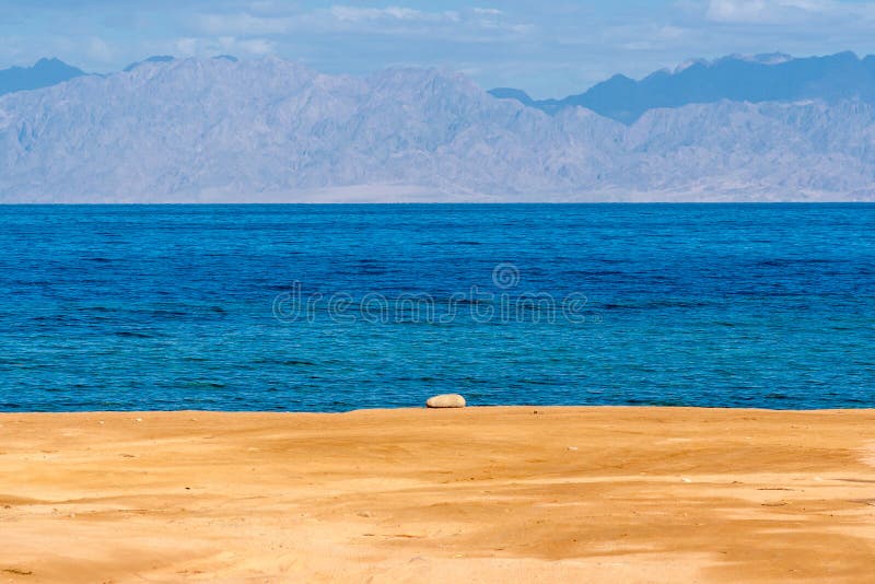 Coast of Gulf of Aqaba stock photo