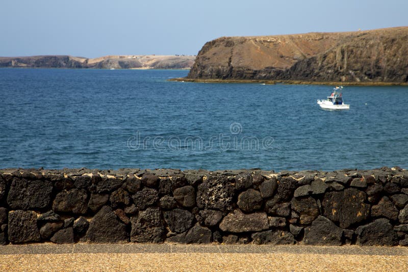 Coast lanzarote in spain musk water