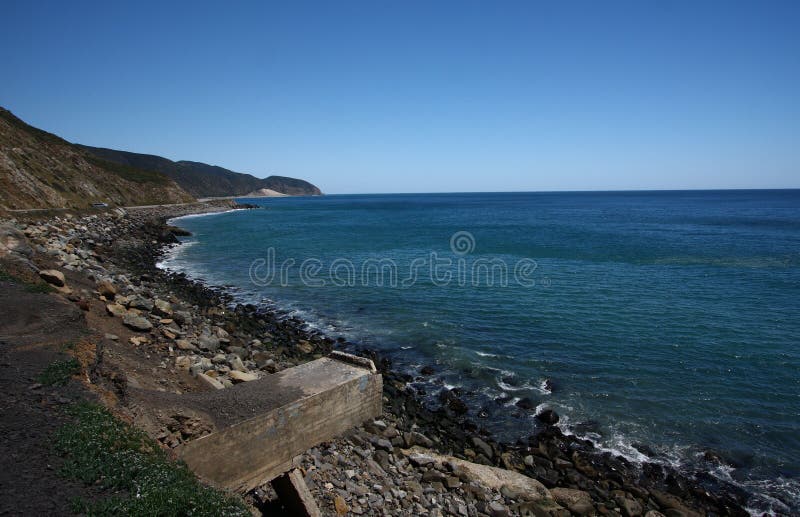 Coast of Malibu in California