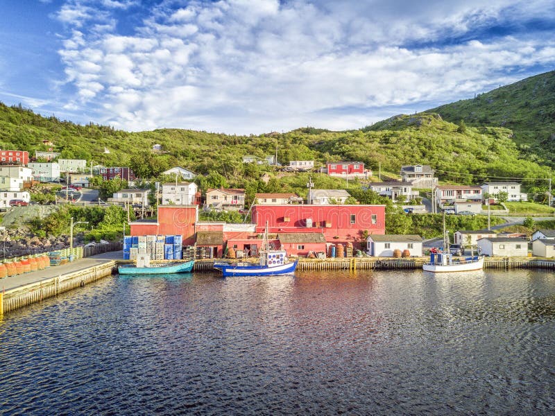 Petty Harbour Fishing Village Stock Photo Image of house, blue 15230296