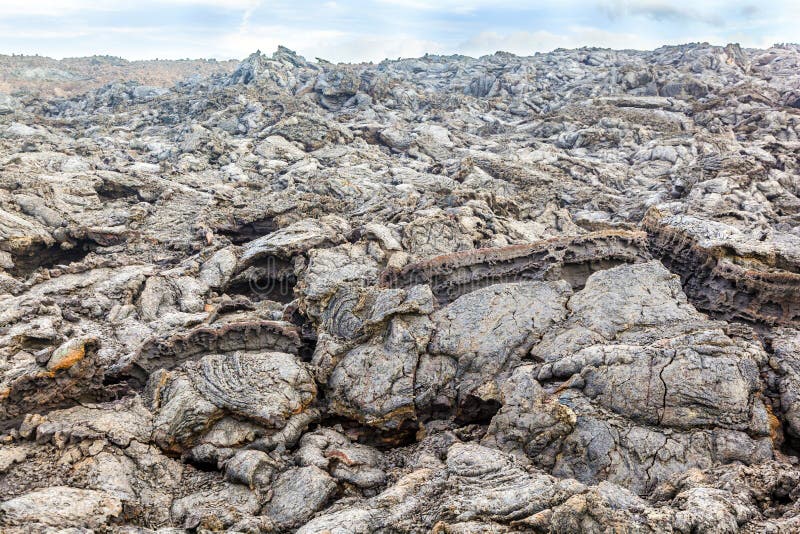 Coast with Stones of volcanic flow