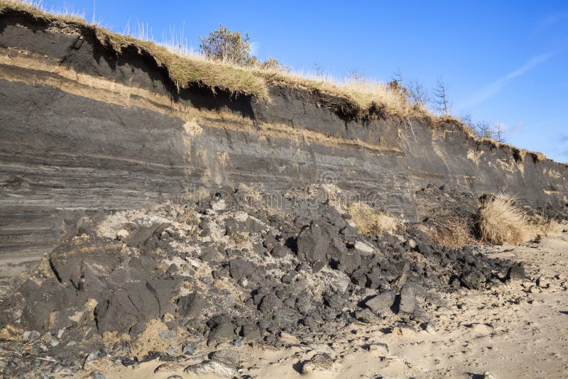 Coastal erosion at the beach of Burry Port