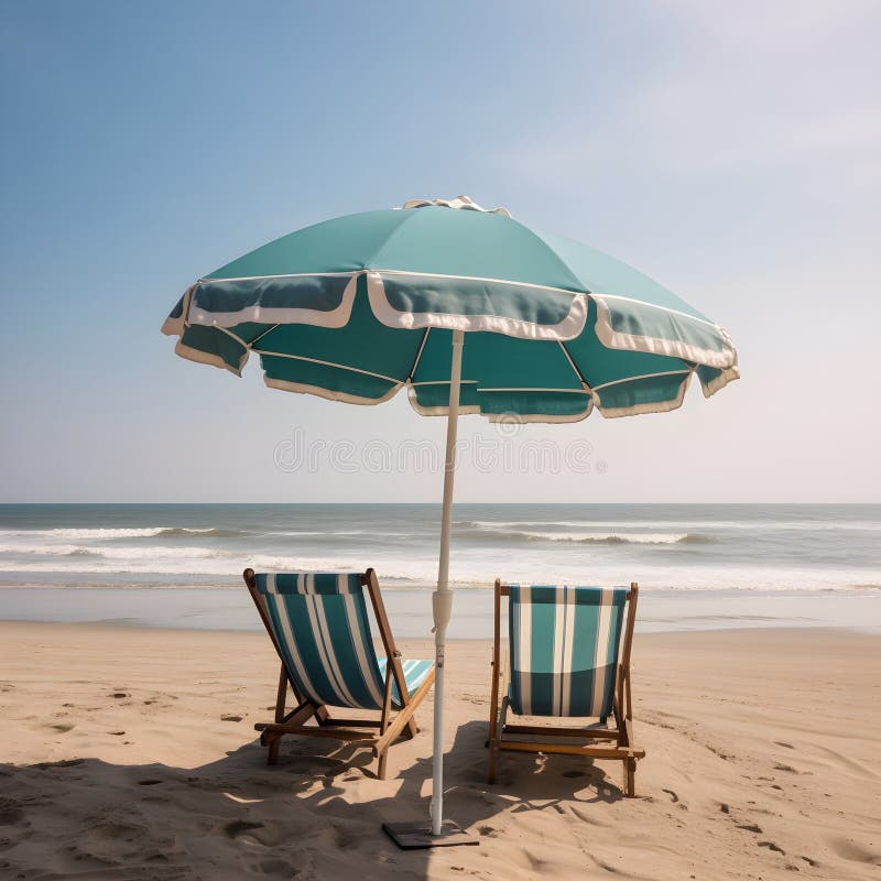 Coastal harmony, sandy beach, whimsical clouds, and harmonious waves vector illustration