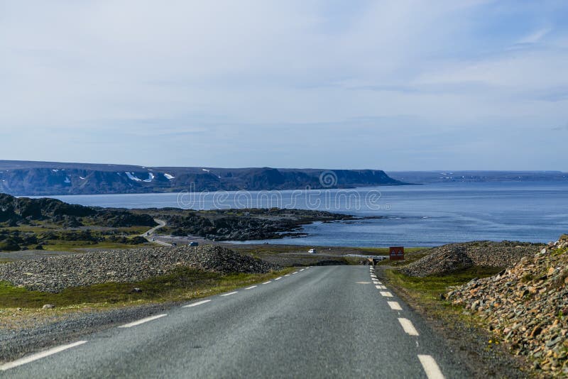 Coastal landscape and the Barents Sea royalty free stock photos