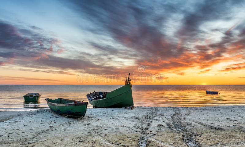 Coastal landscape at dawn, Baltic Sea, Europe