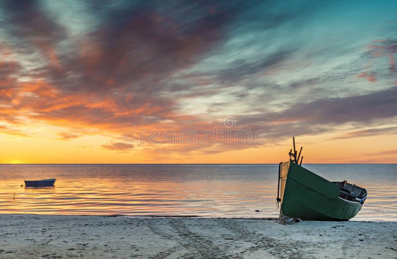 Coastal landscape at dawn, Baltic Sea, Europe