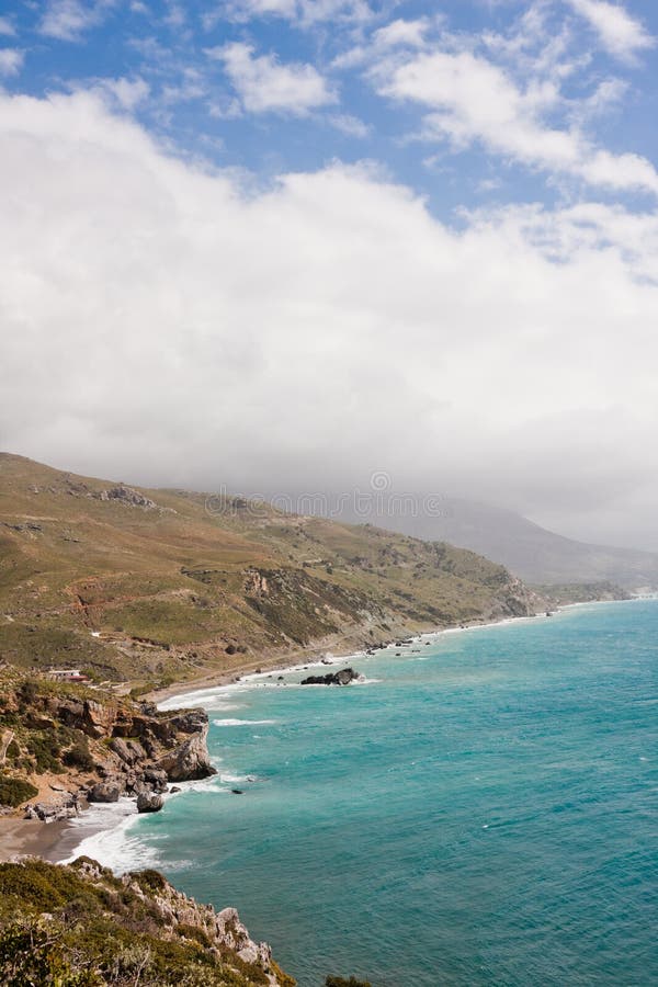 Coastal landscape at Preveli stock images