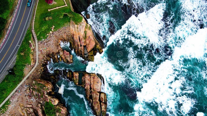 Coastal rock formations at Northeast Coast National Scenic Area