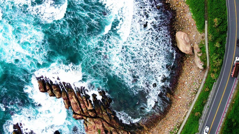 Coastal rock formations at Northeast Coast National Scenic Area