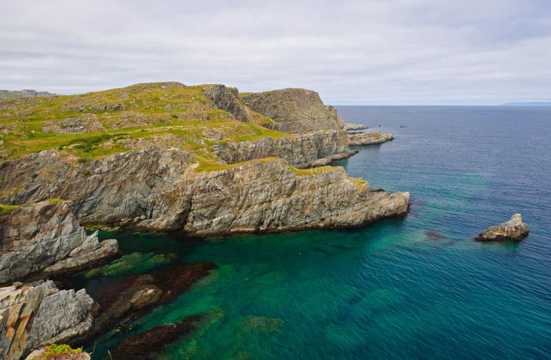 Coastal Rocks in Newfoundland Stock Image - Image of coastal, dramatic ...
