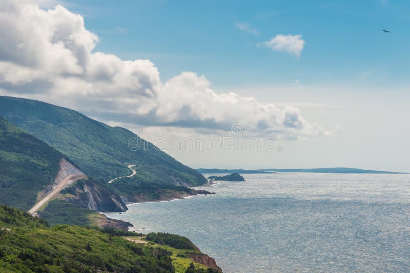 Coastal Scene on the Cabot Trail stock images