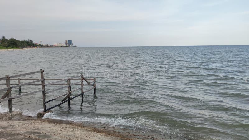 Coastal Serenity: The Tiny Abode by Weathered Timber royalty free stock image