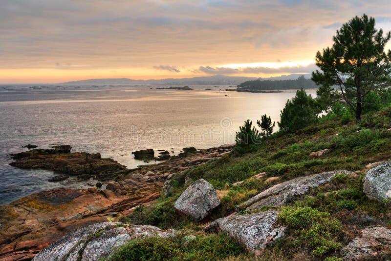 Coastal Sunset on Atlantic ocean