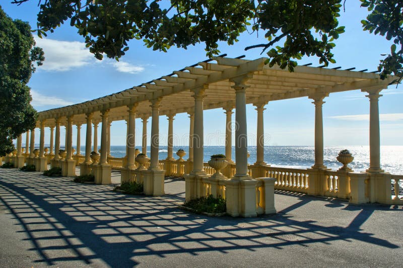 Coastal way with Pergola at Foz do Douro royalty free stock photo Coastal way with Pergola at Foz do Douro royalty free stock photo