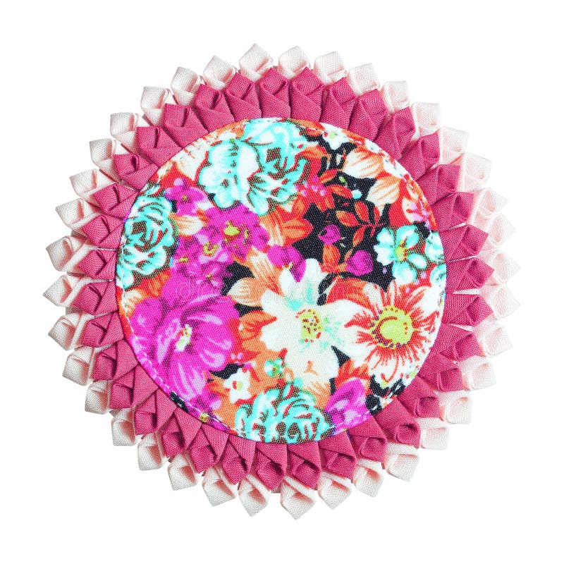 Coaster made from fabric isolated on white background royalty free illustration