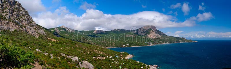 Coastline in Crimea. Black sea. Ukraine.