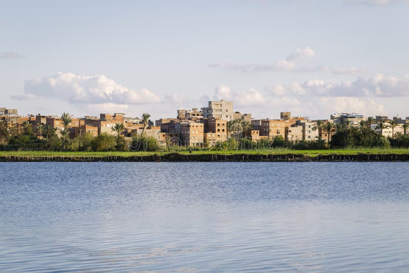 Coastline of the Nile River,Damietta,Egypt. Stock Image Image of