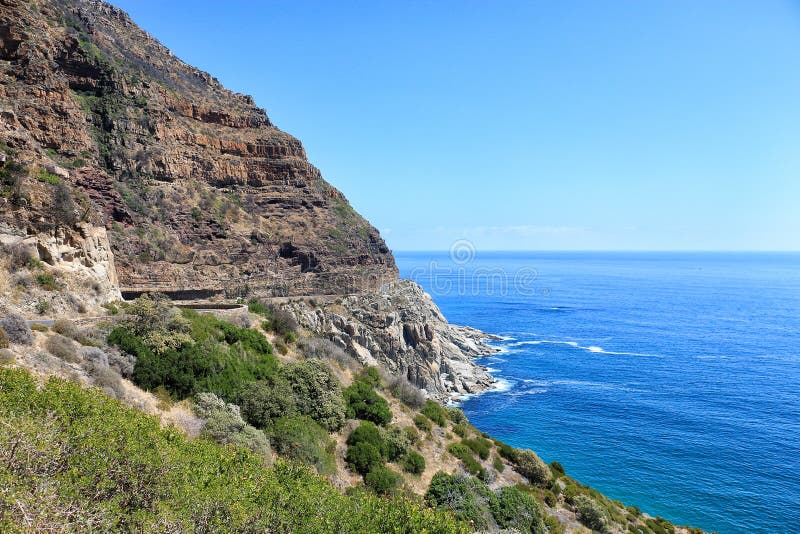 Coastline in South Africa stock photo. Image of hill 67239950