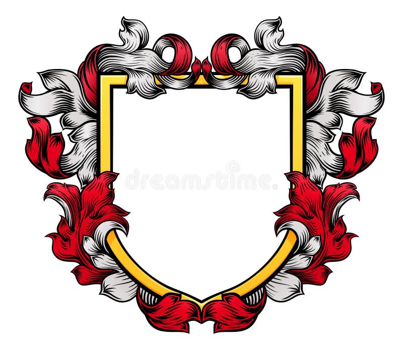 Coat of Arms Knight Crest Heraldic Family Shield Stock Vector ...