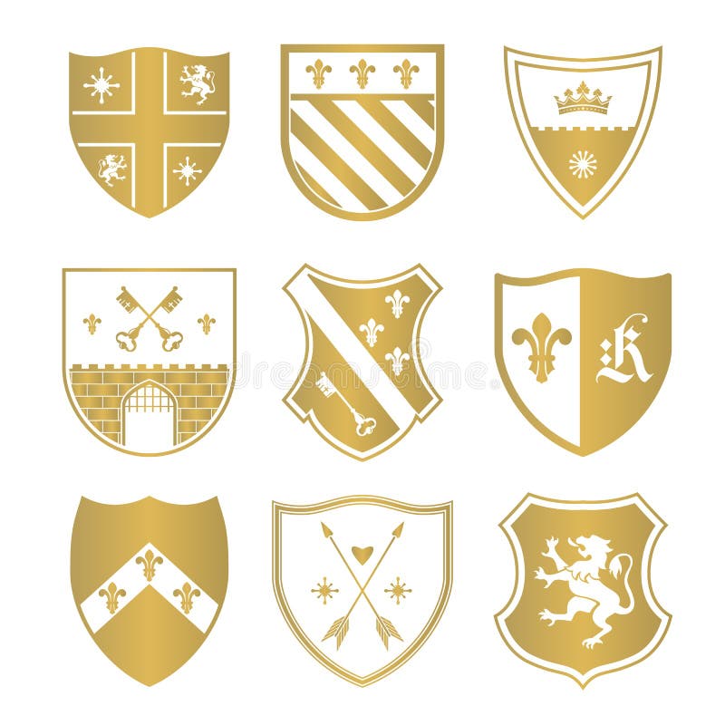Coat of arms silhouettes royalty free illustration Coat of arms silhouettes royalty free illustration