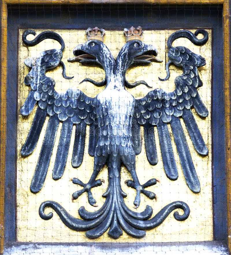 Coat of Arms with Twoheaded Eagle Stock Photo Image of culture