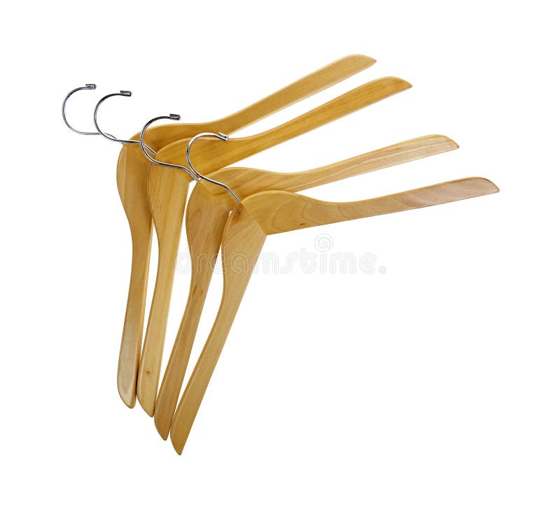 Coat Hangers Sturdy Wood stock image. Image of hangers 31387983