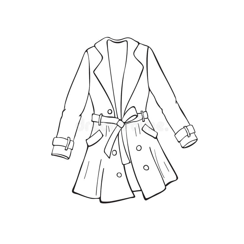 Coat outline icon stock vector. Illustration of fashion - 86297509