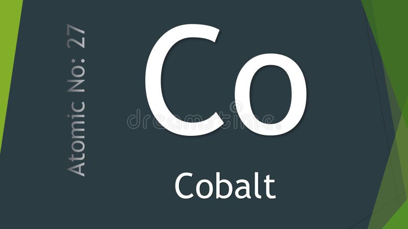 Cobalt symbol. Chemical element of the periodic table. Vector