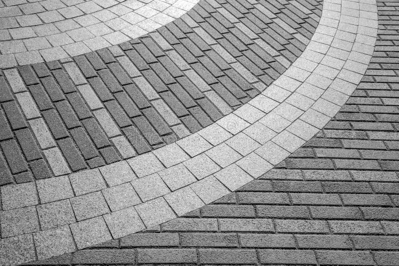 Cobble roadway circular shapes stock photo